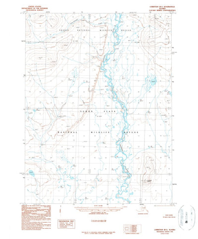 United States Geological Survey Christian B-1, AK (1990, 63360-Scale) digital map
