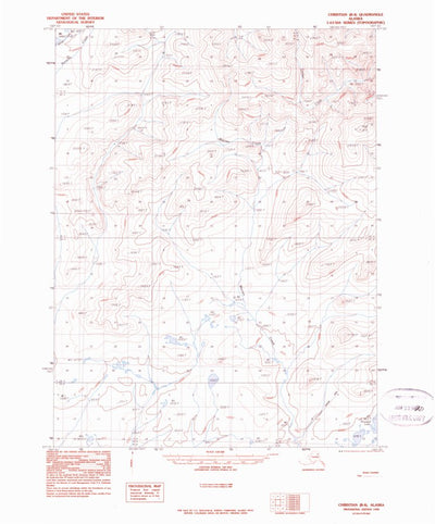 United States Geological Survey Christian B-4, AK (1990, 63360-Scale) digital map