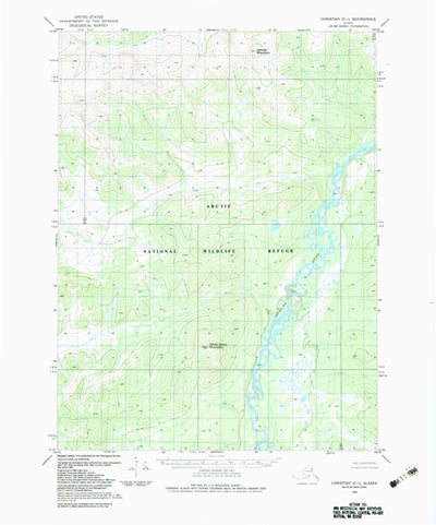 United States Geological Survey Christian C-1, AK (1983, 63360-Scale) digital map