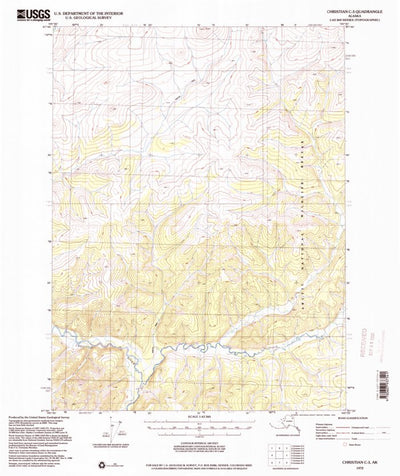 United States Geological Survey Christian C-3, AK (1972, 63360-Scale) digital map