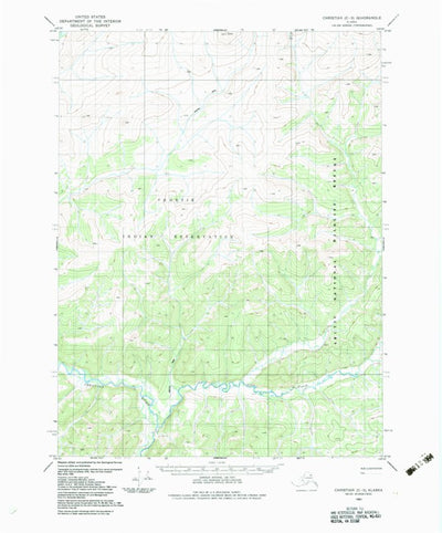 United States Geological Survey Christian C-3, AK (1983, 63360-Scale) digital map