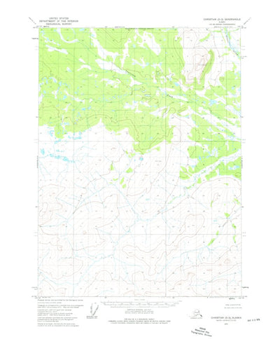 United States Geological Survey Christian D-2, AK (1972, 63360-Scale) digital map