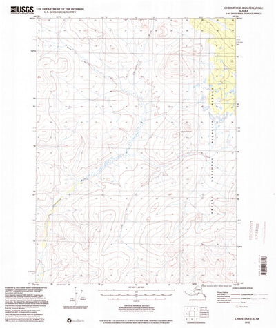 United States Geological Survey Christian D-3, AK (1972, 63360-Scale) digital map