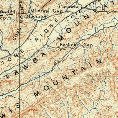 United States Geological Survey Christiansburg, VA-WV (1890, 125000-Scale) digital map