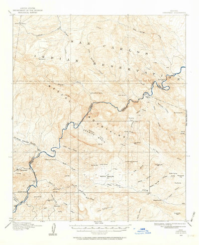 United States Geological Survey Christmas, AZ (1915, 62500-Scale) digital map