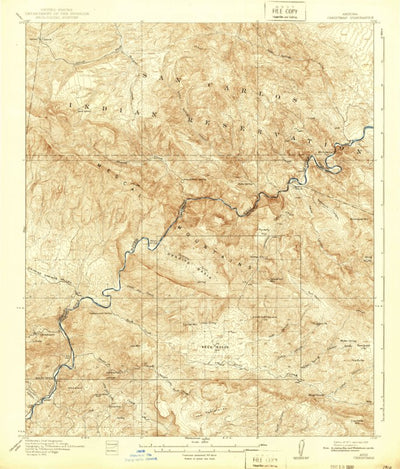 United States Geological Survey Christmas, AZ (1917, 62500-Scale) digital map
