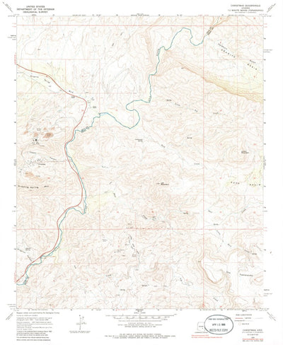 United States Geological Survey Christmas, AZ (1968, 24000-Scale) digital map