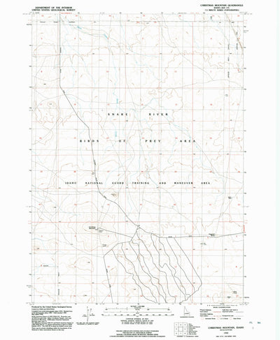 United States Geological Survey Christmas Mountain, ID (1992, 24000-Scale) digital map