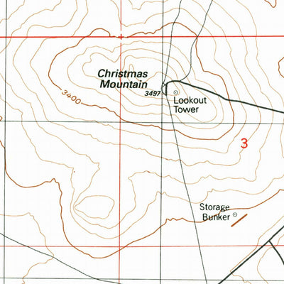 United States Geological Survey Christmas Mountain, ID (1992, 24000-Scale) digital map