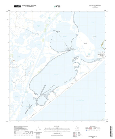United States Geological Survey Christmas Point, TX (2022, 24000-Scale) digital map