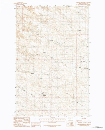 United States Geological Survey Christmas Reservoir, MT (1984, 24000-Scale) digital map