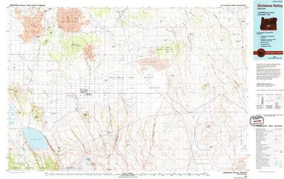 United States Geological Survey Christmas Valley, OR (1986, 100000-Scale) digital map