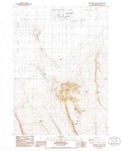United States Geological Survey Christmas Valley, OR (1986, 24000-Scale) digital map