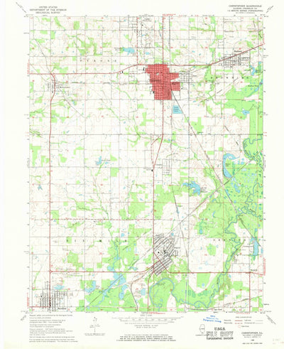 United States Geological Survey Christopher, IL (1968, 24000-Scale) digital map