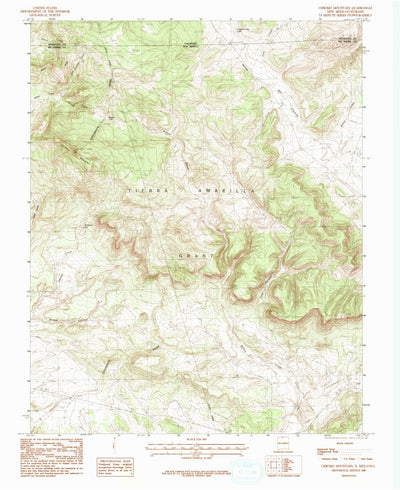 United States Geological Survey Chromo Mountain, NM-CO (1983, 24000-Scale) digital map