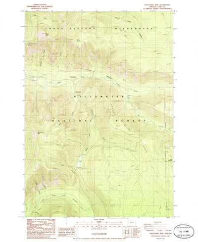 United States Geological Survey Chucksney Mountain, OR (1986, 24000-Scale) digital map