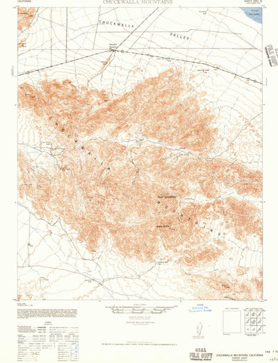 United States Geological Survey Chuckwalla Mountains, CA (1944, 62500-Scale) digital map