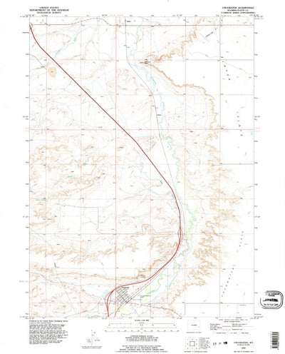 United States Geological Survey Chugwater, WY (1990, 24000-Scale) digital map