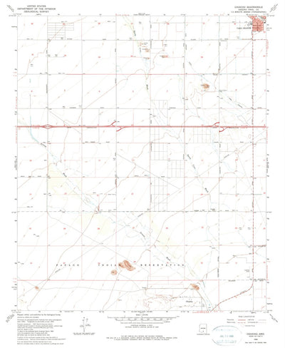 United States Geological Survey Chuichu, AZ (1965, 24000-Scale) digital map