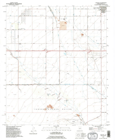 United States Geological Survey Chuichu, AZ (1992, 24000-Scale) digital map