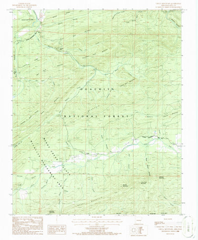 United States Geological Survey Chula Mountain, AR (1986, 24000-Scale) digital map