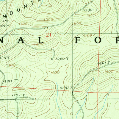United States Geological Survey Chula Mountain, AR (1986, 24000-Scale) digital map