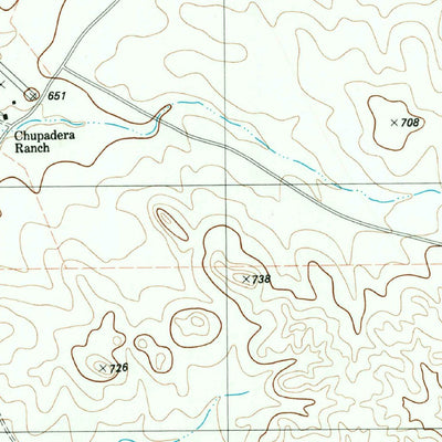 United States Geological Survey Chupadera Creek, TX (1984, 24000-Scale) digital map