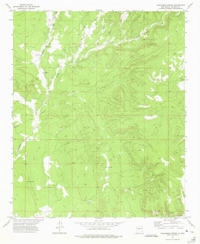 United States Geological Survey Chupadera Spring, NM (1972, 24000-Scale) digital map