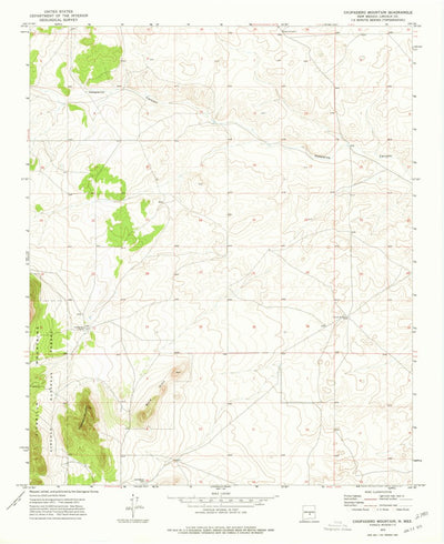 United States Geological Survey Chupadero Mountain, NM (1973, 24000-Scale) digital map