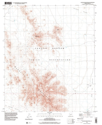 United States Geological Survey Chupan Mountain, AZ (1996, 24000-Scale) digital map