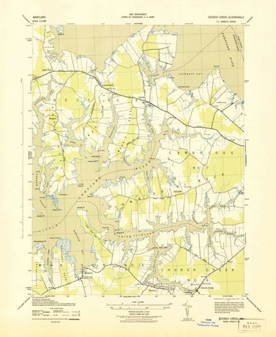 United States Geological Survey Church Creek, MD (1943, 31680-Scale) digital map