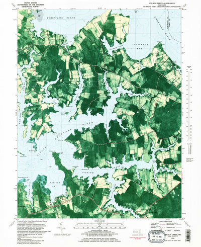 United States Geological Survey Church Creek, MD (1982, 24000-Scale) digital map