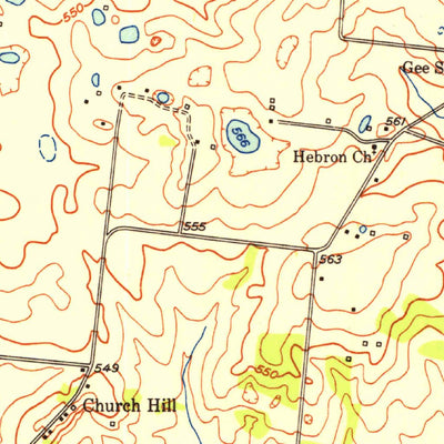 United States Geological Survey Church Hill, KY (1951, 24000-Scale) digital map
