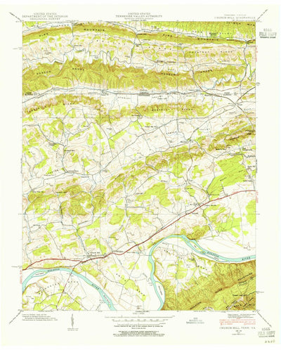 United States Geological Survey Church Hill, TN-VA (1939, 24000-Scale) digital map
