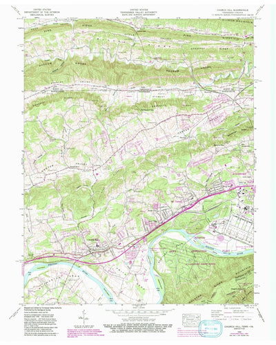 United States Geological Survey Church Hill, TN-VA (1959, 24000-Scale) digital map