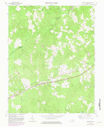 United States Geological Survey Church Road, VA (1963, 24000-Scale) digital map