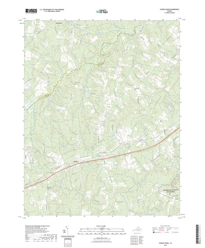 United States Geological Survey Church Road, VA (2022, 24000-Scale) digital map