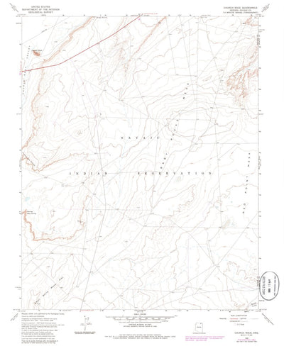United States Geological Survey Church Rock, AZ (1968, 24000-Scale) digital map
