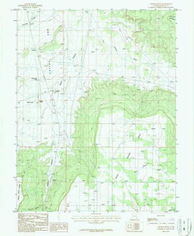 United States Geological Survey Church Rock, UT (1987, 24000-Scale) digital map