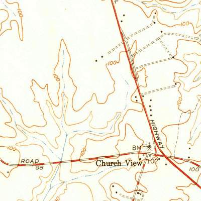 United States Geological Survey Church View, VA (1949, 24000-Scale) digital map