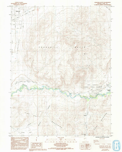 United States Geological Survey Churchill Butte, NV (1985, 24000-Scale) digital map
