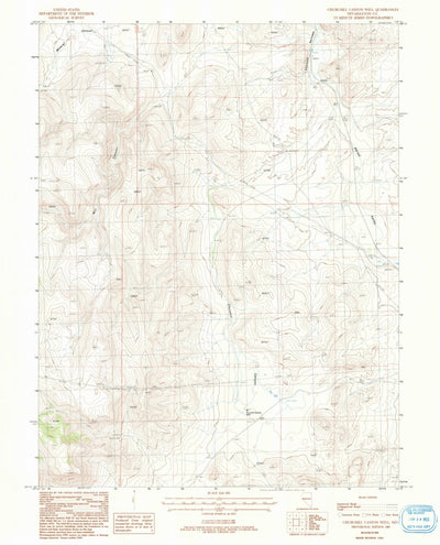 United States Geological Survey Churchill Canyon Well, NV (1987, 24000-Scale) digital map