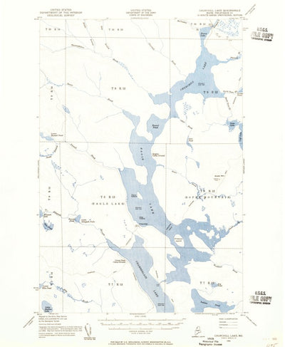 United States Geological Survey Churchill Lake, ME (1954, 62500-Scale) digital map