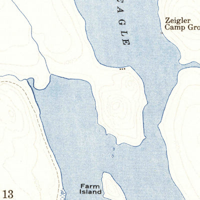 United States Geological Survey Churchill Lake, ME (1954, 62500-Scale) digital map