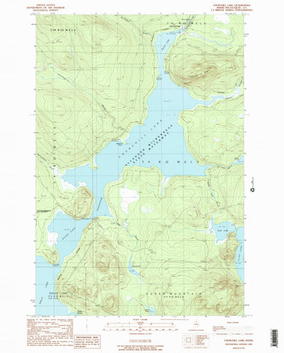 United States Geological Survey Churchill Lake, ME (1989, 24000-Scale) digital map