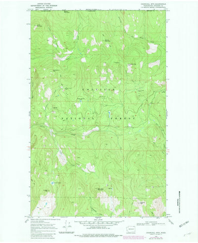 United States Geological Survey Churchill Mountain, WA (1969, 24000-Scale) digital map