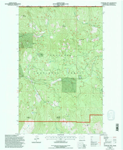 United States Geological Survey Churchill Mountain, WA (1992, 24000-Scale) digital map