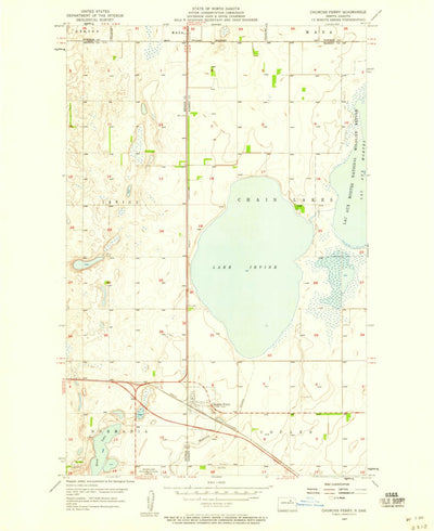 United States Geological Survey Churchs Ferry, ND (1957, 24000-Scale) digital map