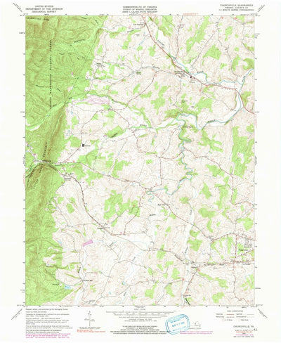 United States Geological Survey Churchville, VA (1964, 24000-Scale) digital map