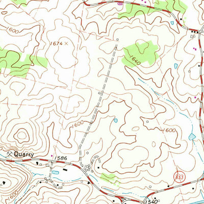 United States Geological Survey Churchville, VA (1964, 24000-Scale) digital map